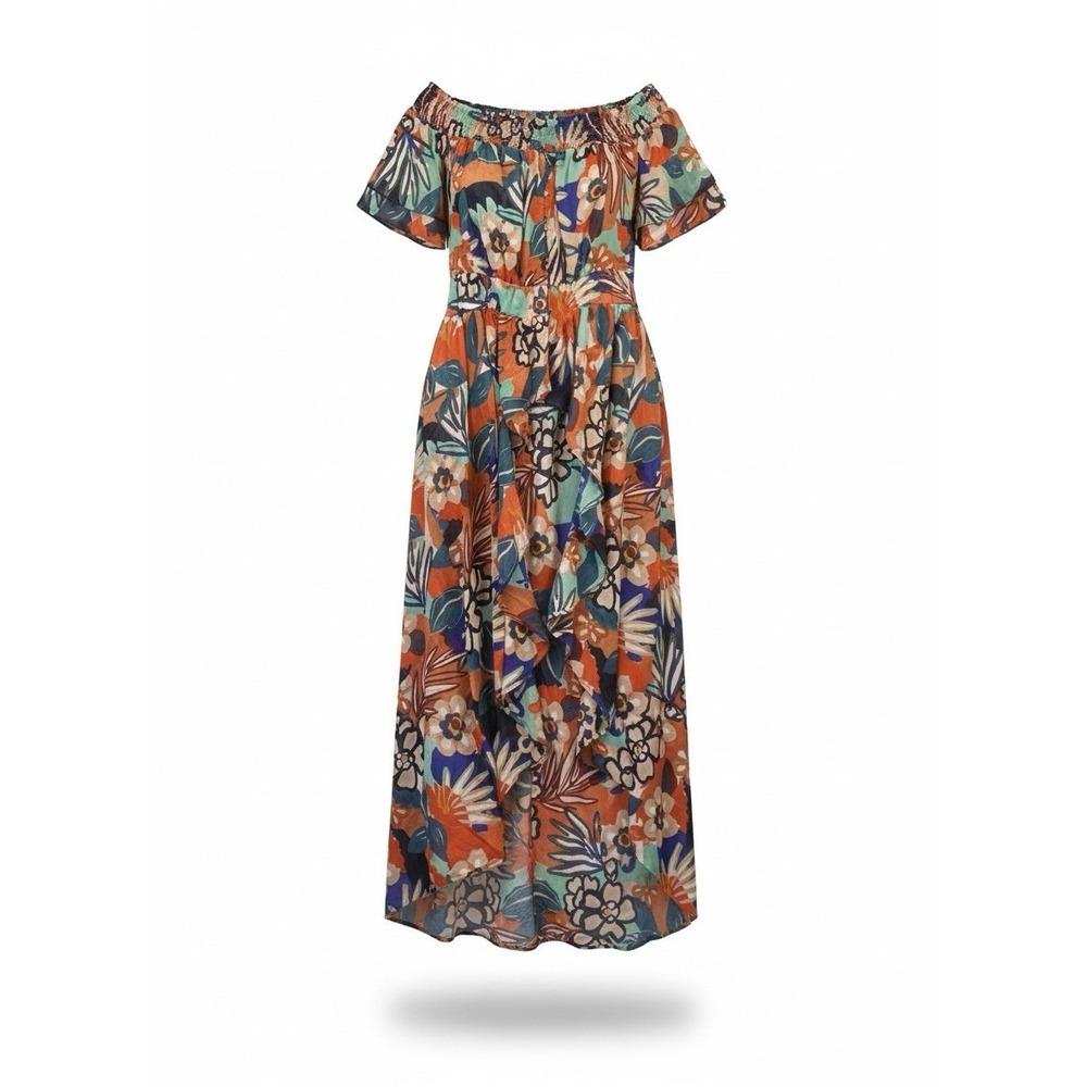 NWT Ashley Stewart Coverup Women 22/24 Dress Island Vacation‎ Beach Coastal Boho